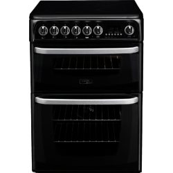 Hotpoint CH60EKKS Electric Ceramic Double Oven Cooker in Black